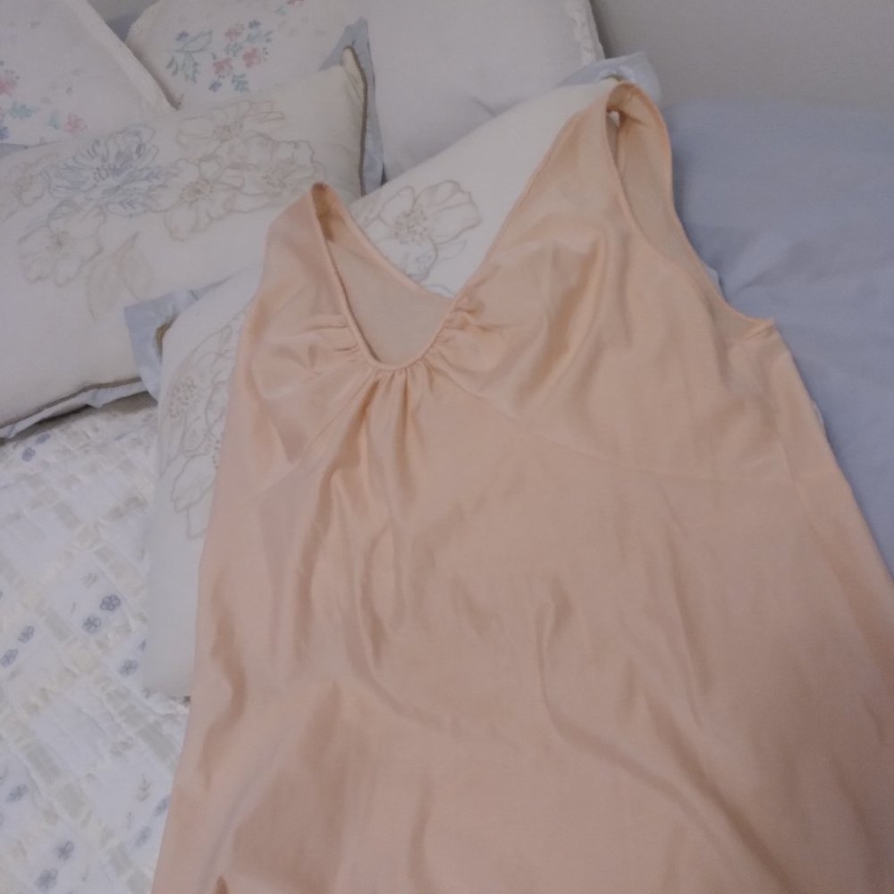 Shadowline Peach Full Length NightgownF